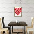 thumbnail image 3 of COMIO Watercolor Heart Shape Ready to Hang Wall Art with Golden Frame 12x16in / 16x20in 12x16in, 3 of 4
