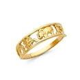 thumbnail image 1 of Solid 14k Yellow Gold Lucky Yellow Gold Fashion Anniversary Ring Size 7.5, 1 of 2