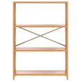 thumbnail image 2 of vidaXL 4-Tier Shelf 80x30x112 cm Solid Wood Oak, 2 of 5