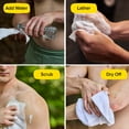 thumbnail image 2 of Skunky XL 82% Larger Disposable Rinse-Free Bathing Sponge Wipes, AS-SEEN-ON-TV, Cleans Without a Shower, Just Add Water, Lather, Scrub & Dry With No Sticky Residue, Gym, Elder Care, Kids & More, 2 of 7