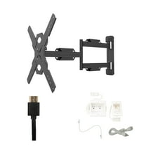 Kanto PS400 Tv Mounting package W/ DUAL outlet thru wall power kit And HDMI Cable