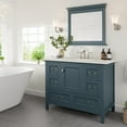 thumbnail image 2 of EVIVA Britney 42 Inch Transitional Ash Blue Bathroom Vanity with Carrara Quartz Countertop and Undermount Porcelain Sink, 2 of 8
