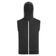 thumbnail image 5 of vastwit Men's Athletic Hoodies Zip Up Gym T-Shirt Bodybuilding Sleeveless Muscles Tees Workout Hooded Black L, 5 of 7