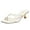 White, variant on FSJ Women Strappy Heeled Square Open Toe Thong Sandals Special Kitten Low Heel Chic Flip-flops Versatile Summer Mule Dress Shoes Size 8 Silver