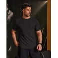 thumbnail image 4 of COOFANDY Muscle Shirts for Men Short Sleeve Athletic Quick Dry Tshirts Ribbed Texture Crew Neck T Shirts, 4 of 6