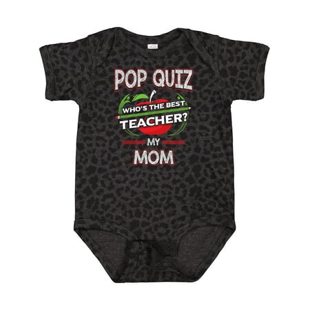 

Inktastic Pop Quiz Mom Best Teacher Gift Baby Boy or Baby Girl Bodysuit