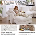 thumbnail image 2 of Holaki L-Shaped Modular Sectional Sofa with Ottoman, 6-Seater Oversized Sectional Couches for Living Room, Wide Seat Down-Filled Sofa with 2 Built-in Side Tables & Storage Space, White, 2 of 9