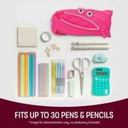 ZIPIT Monster Pencil Case | Pink Pencil Pouch for College and Office