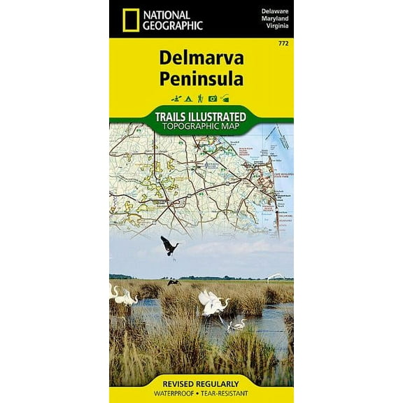 National Geographic Trails Illustrated M Delmarva Peninsula Map, Book 772, (Paperback)