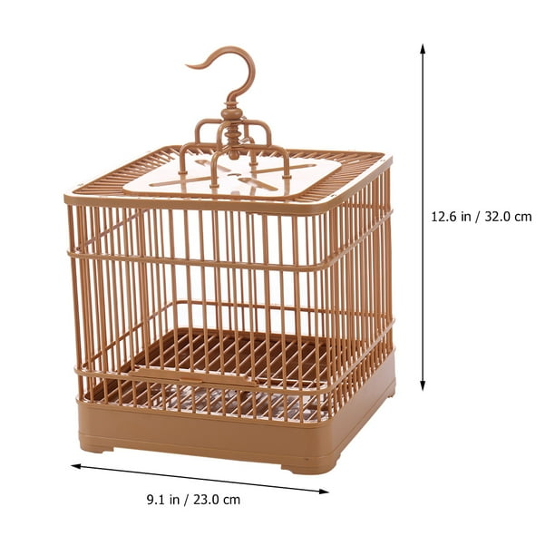 1 Set Bird Display Cage Parrot Cage with Base Tray Hanging Hook