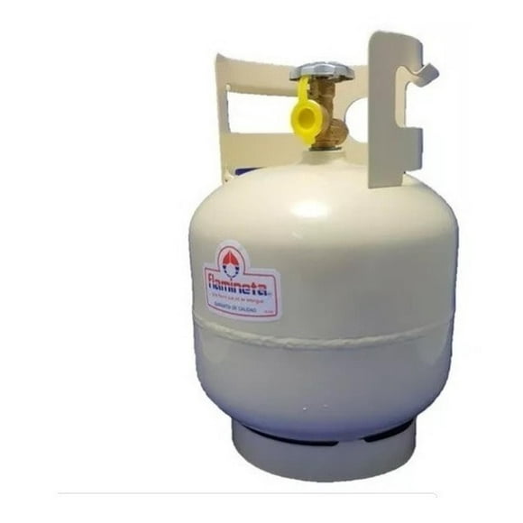 Tanque Para Gas LP Con Cilindro Portatil 2 Kg FLAMINETA Blanco