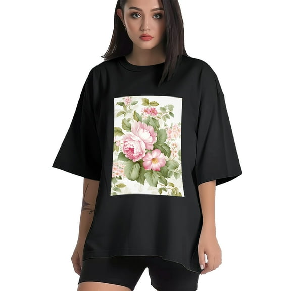 Plus Size Shirt for Women Black Tops for Women Short Sleeves Shirt for Women T Shirt Crewneck Shirt for Women XL