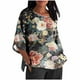 thumbnail image 1 of Mujeres 3/4 Manga Tops Y Blusas de Impresión Suelta Camisa Cortada, Casual Cuello Redondo Blusa para la Primavera Y el Verano, 1 of 5