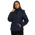 thumbnail image 3 of Wantdo Women's Winter Coat Quilted Winter Jacket Warm Snow Jacket with Removable Hood Navy S, 3 of 9
