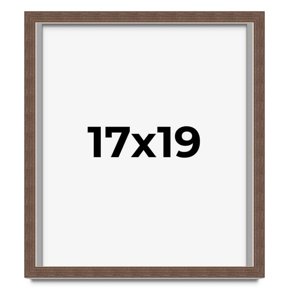 17x19 Shadow Box Frame Brown | 1.125 inches Deep Real Wood Rustic Shadowbox Display Frame | UV