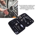 thumbnail image 4 of BIMZUC 27-Piece Mini Tool Set Household Repair Tool Kit, Portable Hand Mechanics Tools with Needle Nose Pliers, Tape Measure, Hex Wrenches, Screwdriver Bits & Handle with Storage Iron Case, 4 of 9
