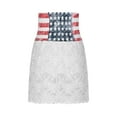thumbnail image 3 of Dyegold Womens Tops Dressy Casual American Flag Tube Tops for Women Strapless Sleeveless Summer Tube 4th of July Stars Striped Crop Top Pleated Tank Blouse, 3 of 5