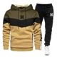 thumbnail image 2 of Nuevos conjuntos sencillos para hombre, Sudadera con capucha y pantalones con cremallera para primavera y otoño, chándal informal de 2 piezas, ropa deportiva para correr y trotar de marca para hombre, 2 of 4