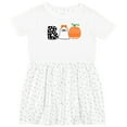 thumbnail image 3 of Inktastic Halloween Boo Cute Ghost and Pumpkin Girls Toddler Dress, 3 of 5