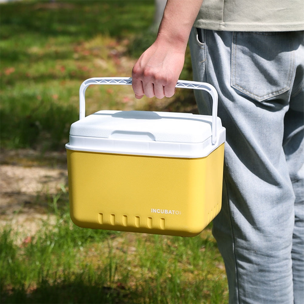 HUISZJ 6L Camping Cooler Box, Multipurpose Insulated Ice Chest, Portable Ice Bucket Outdoor Hard Cooler for Camping Picnic Beach