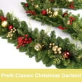 thumbnail image 5 of Gallickan Christmas Garland, 9 Ft Green PVC Decorative Vine, Built-in LED Lights, Artificial Greenery for Indoor Door Wall and Holiday Tree Decor, Green, 5 of 7