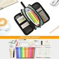 thumbnail image 5 of FORMRS Pencil Case with 3 Compartments Zipper Pouch, Elementary School Level and up, Black Cat, 5 of 8
