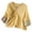 F87 Yellow, variant on Likimi Womens T Shirts Loose Embroidery 3/4 Sleeves V Neck Summer Breathable Comfort Tops Beige Size L