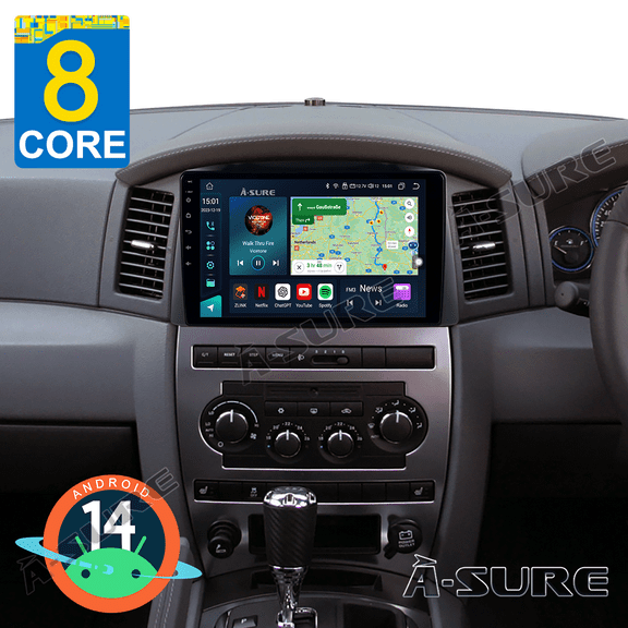10.1" 4 64GB 8 Core Car Stereo Radio for Jeep Grand Cherokee WK 2005-2007 with OEM Navi Disc, Wireless CarPlay/Android Auto/GPS Navi/4G LTE/Wi-Fi/BT 5.0/DSP/SWC