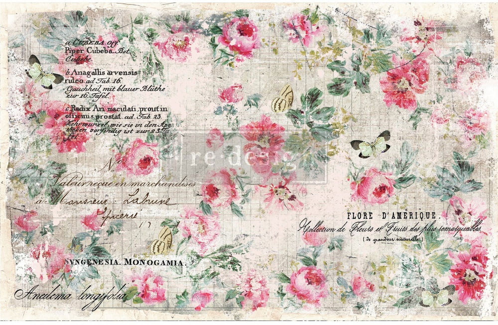 Prima Re-Design Decoupage Decor Tissue Paper 19X30-Floral