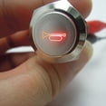 thumbnail image 2 of Bocina de coche con botón pulsador, 16 mm, LED, 12 V, 3 A, interruptor de palanca momentáneo, bocina de metal, altavoz, 2 of 5