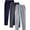 Navy, variant on Mens Sweatpants with Zipper Pockets and Drawstring, 3 Pack Active Tech Joggers for Men