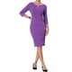 thumbnail image 1 of Vestido de tubo para mujer INSPIRE CHIC con cremallera en el cuello, vestido de trabajo 2XL púrpura, 1 of 6