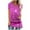 Purple, variant on Aofany Plus Size Christmas Shirts for Women Xmas Tree Print Holiday Tops Short Sleeve Crewneck Tunic Blouses
