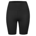 thumbnail image 1 of A2Y Women's High Waist Bike Cotton Capri Leggings Shorts Black S, 1 of 3