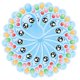 thumbnail image 3 of 15 Pairs Colorful Footprint Stickers Cartoon Footprint Decals Kindergarten Floor Decals, 3 of 4