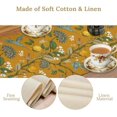 thumbnail image 5 of Floral Birds Table Runner,Botanical Plants Birds Flowers Nature Vintage Lemons Hummingbirds Garden Design Tabletop Setting Decor for Party Dining Room Kitchen Decoration 13x90 Inch, 5 of 6