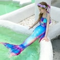 thumbnail image 6 of Girls Mermaid Tail Kids Mermaid Swimsuits Sea Costume 11-12Years, 6 of 6