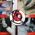 thumbnail image 6 of Drain Cleaner Machine 50FT x 1/2 Inch, Professional Electric Drain Auger Sewer Auger Fits 1 to 4 Inch Pipes with 4 Cutter & Air-Activated Foot Switch, 6 of 7