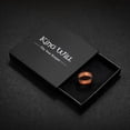 thumbnail image 5 of King Will Men's Silicone Wedding Band - 1.8mm Ultra Thin Ring with Sunset Orange Metallic Shimmer | Comfort Grip Inner Design | Hypoallergenic Rubber Ring for Gym, Work, Travel Size 12, 5 of 7