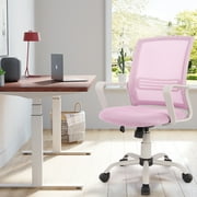 YangMing 250lbs Office Chair, Task Chair with Padded Seat,Pink