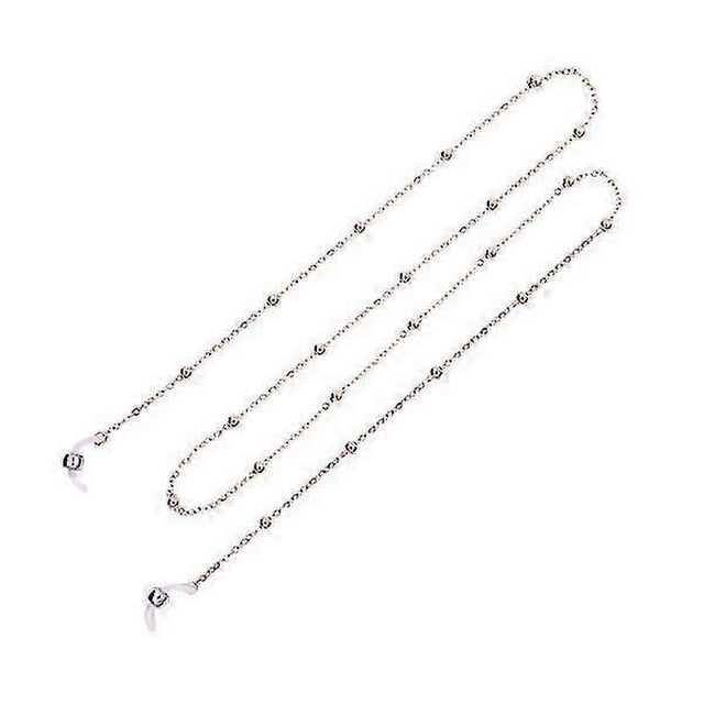 Women Eyeglasses Strap Literary Style Eyeglass Rose Gold Chain Hanging Neck Spectacles Chain Sunglasses Holder Strap Anti-skid Eyewear Retainer