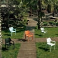 thumbnail image 3 of Compamia Diva Resin Outdoor Patio Dining Arm Chair in Light Blue, 3 of 10