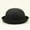 Black, variant on Adults Solid Hat Roll Up Brim Panama Bowler Hat Round Bowler A Hat (Coffee One Size)