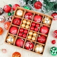 thumbnail image 2 of YHAJDS 44PCS Christmas Ball Ornaments 1.18/2.36in Shatterproof Xmas Bulbs Christmas Ornaments Set Xmas Tree Balls Hanging Balls for Wedding Holiday Halloween Party Decor Christmas Wreath Ornaments, 2 of 5