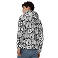 thumbnail image 4 of Uemuo Tropical Leaves for Men's Fashion Full-zip Hoodies & Sweatshirts with Kangaroo Pocket, Zip-up Hooded Sweatshirt, Moisture Wicking & Breathable-X-Large, 4 of 5