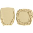 thumbnail image 2 of POWKOL - Juego de fundas elásticas para asiento y respaldo de silla de oficina, ajuste elástico, funda extraíble para silla de dormitorio (beige), 2 of 6