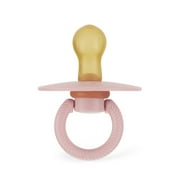 Itzy Ritzy Natural Rubber Infant Pacifiers; for Ages 0 - 6 Months; 2-Pack of Blossom & Rosewood