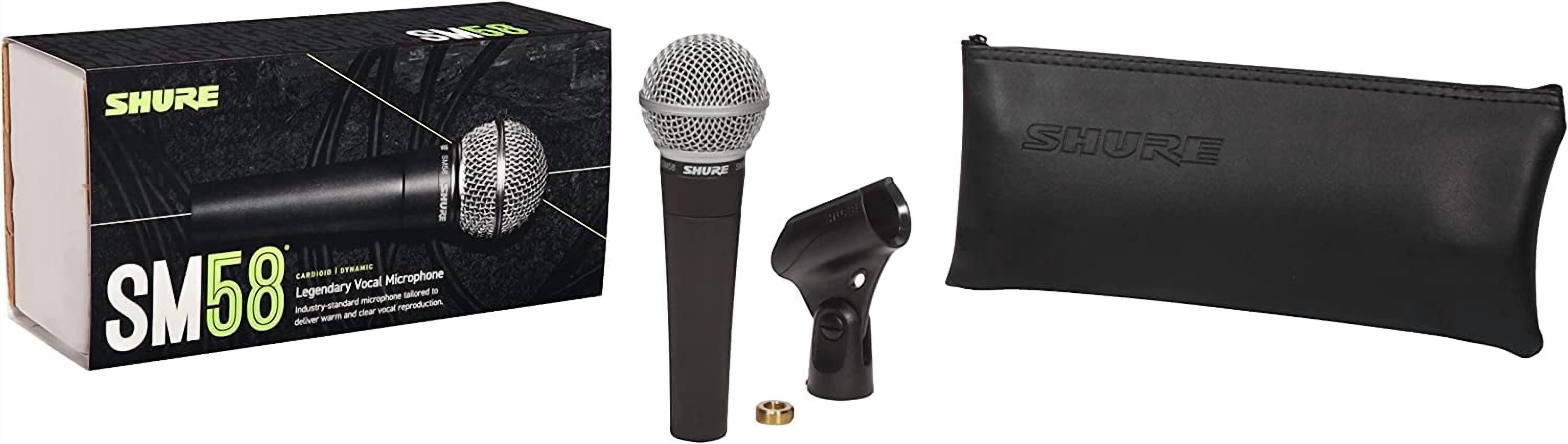 Shur.e SM58 Professional XLR Dynamic Vocal Microphone – Cardioid Mic for Live Performance, Studio Recording, Podcasting & Broadcasting (SM58-LC)