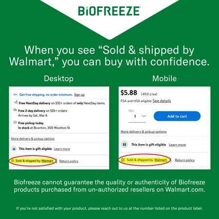 Biofreeze Menthol Pain Relieving Foam 3 FL OZ