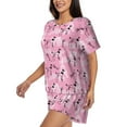 thumbnail image 2 of Wukai Cartoon Poodle Dog Women's Pajama Set,Short-Sleeve Top and Shorts with Elastic Waistband and Pockets for Loungewear, Yoga, and Casual Wear-4X-Large, 2 of 8